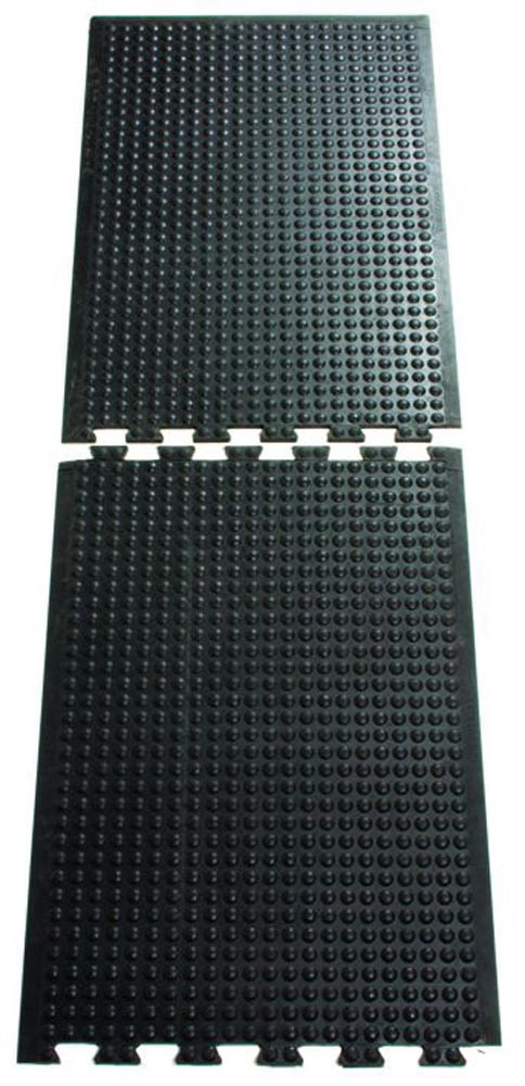 Gummimatte, LxBxH 780x710x14 mm, schwarz, Oberfläche geschlossen