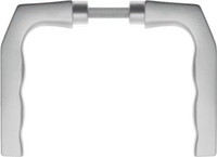 Türdrückerpaar 125Z Aluminium F1 ohne Rosetten Vierkant 8 mm EDI