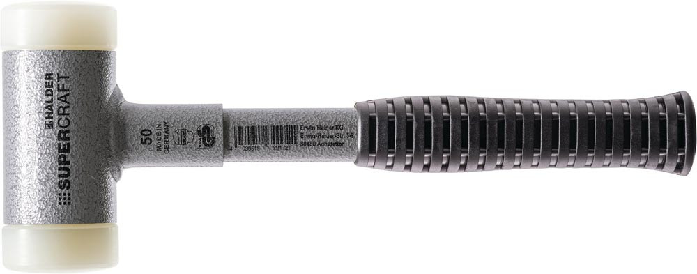 Schonhammer SUPERCRAFT Länge 270 mm Kopf-Ø 25 mm Stahlrohr rückschlagfrei  hart Nylon weiß - albw - Online-Shop