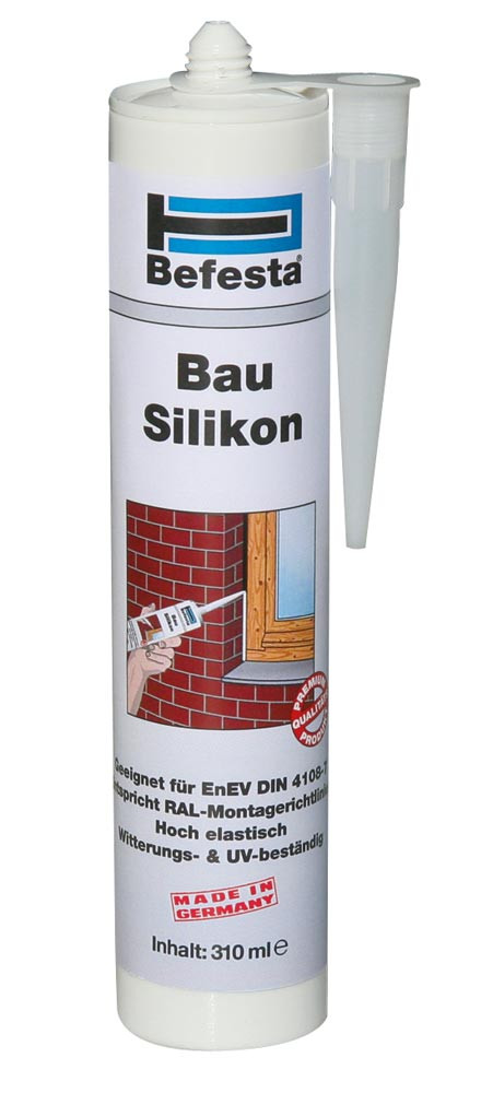 Bau-Silikon-Dichtmasse, 310 ml Kartusche transparent - albw